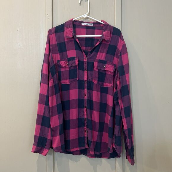 Maurices Womens Shirt Size 2 Pearl Snap Plaid Country Western Rodeo Fall - Picture 1 of 9